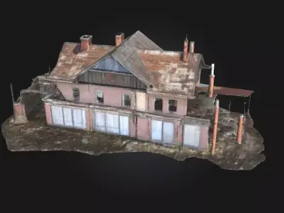 Desolate Manor  Echoes of Forgotten Grandeur 3D model