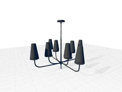 Beyer Light Shaded Classic Traditional Chandelier - 2 Colour 3D model