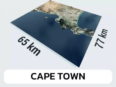 Cape Town South Africa City Landscape 3D Model 3D model