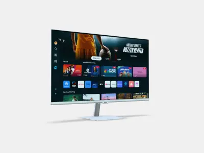 32 Inch Smart Monitor M7 M70D UHD White 3D model