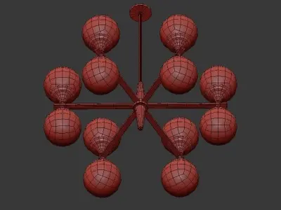 Chandelier Ball Valley Arredoluce Chandelier 3D model