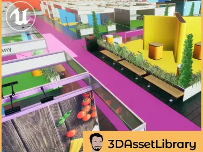 Exhibition Vol 1 For Unreal Low-poly 3D model