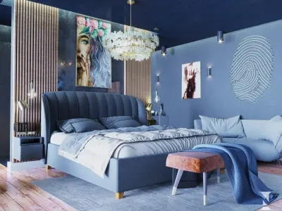 Bathroom Interior Scene for 3DMax and Corona Renderer Low-poly 3D model