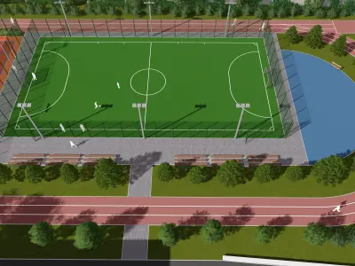 3D model of a sports ground 3D model
