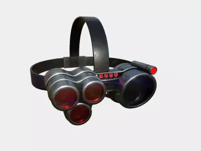 SciFi Glasses J07 Steel - Character Design Fashion Low-poly 3D model