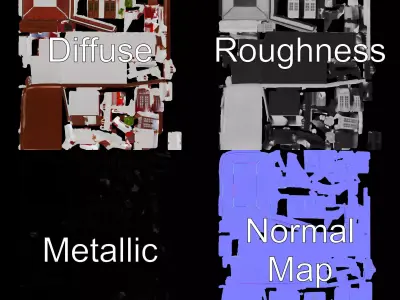 Classic Colonial House model pack Low-poly 3D model