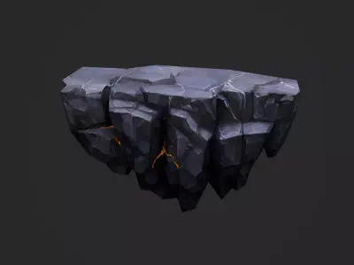 Lava Rocks Volcanic Rocks Set 02 Low-poly 3D model