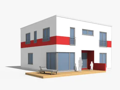 7 villa models 3D model