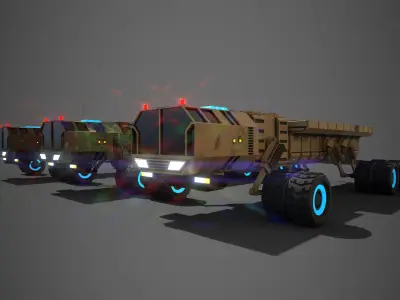 Rover Four Low-poly 3D model