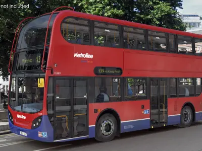  London Double Decker Bus Enviro 400 Rigged 