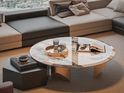 Modern Elegance Living and Dining room Sketchup 3D Model  3D model