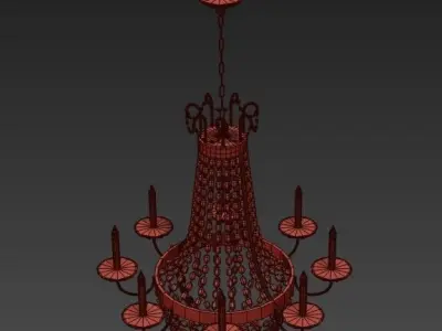 Paris Flea Market Large 8 Light Chandelier 3D model