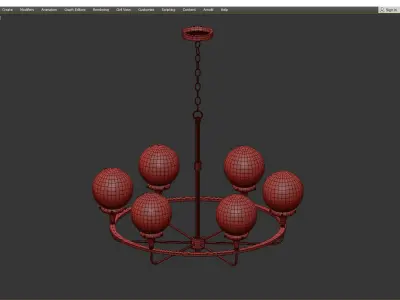 BEVERLY HILLS CHANDELIER Low-poly 3D model