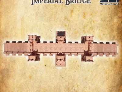 Grand Imperial  Bridge Tabletop Terrain 28 mm 3D print model