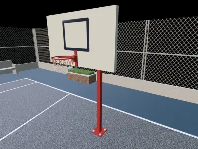 Basketball court 3D model
