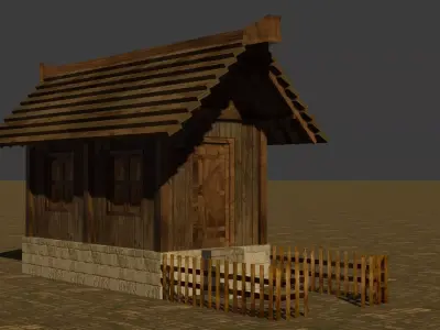 Medieval House 20 Free low-poly 3D model