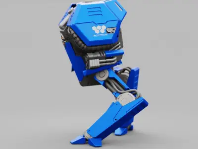 COMBAT DROID FOVOS  rigged character 3D model