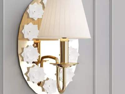 Porcelain Flower Sconce 3D model
