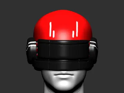 helmet high poly sculpt 3d printable  3D model 103