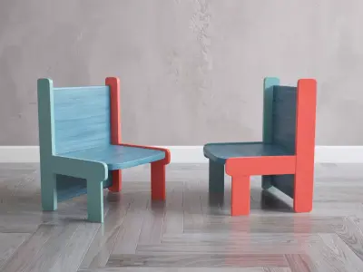 Kids Chair 3D model
