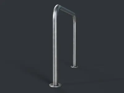 Bike Rack 16 PBR Game Ready Low-poly 3D model