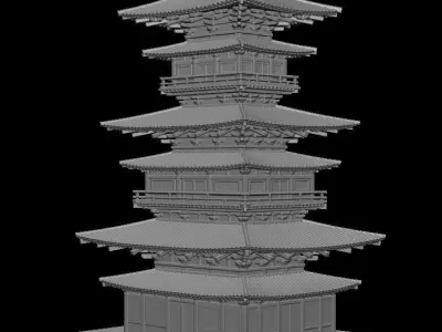 Japanese Tower 3D print model
