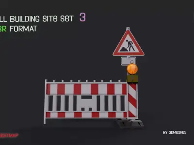 Small Building Site Set 3 in PBR format Low-poly 3D model