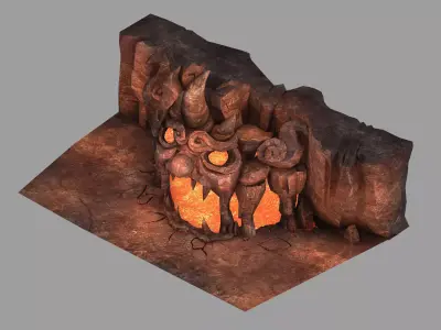 Not Zhoushan - Volcano - Magma Pool 01 3D model
