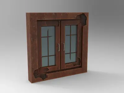 Window lowpoly gaming VR AR  Low-poly 3D model