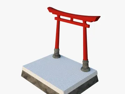 Japan Torii Gate 3D model