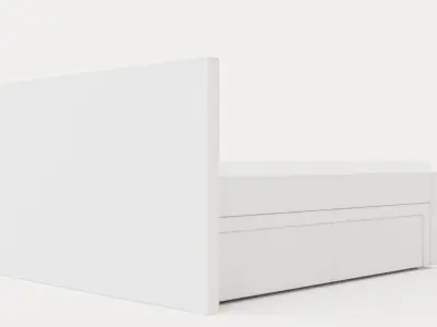 Franco Luxury Bed Package led Lighting White Artificial Sack Low-poly 3D model