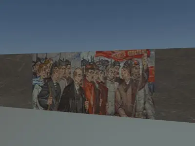 soviet graffiti Free low-poly 3D model