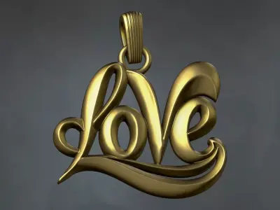 Love Pendant Jewelry 3D print model