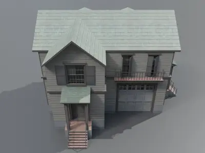 Residential house 03 Low-poly 3D model