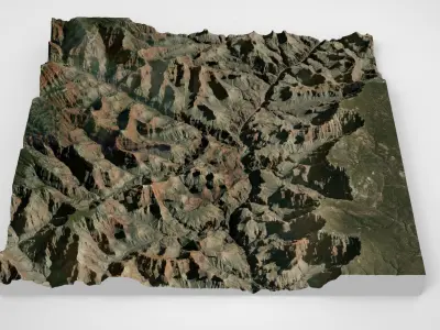 Mountain landscape The Grand Canyon in Arizona USA 3D model