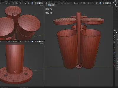Basurero Ecologico Bristol Low-poly 3D model