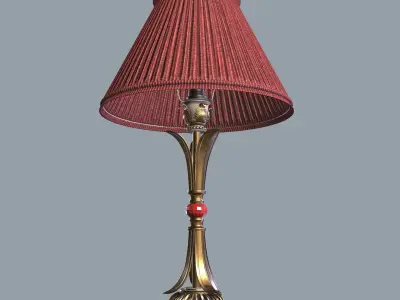 Antique  Table lamp PBR Lowpoly Low-poly 3D model