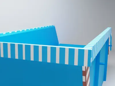 Gaming Dumpster  Low-poly 3D model