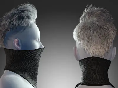 Cyber Hero - Mask01 Low-poly 3D model