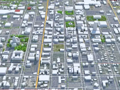 Springfield Illinois USA  Low-poly 3D model