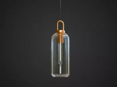 Glass Pendant Light Low-poly 3D model