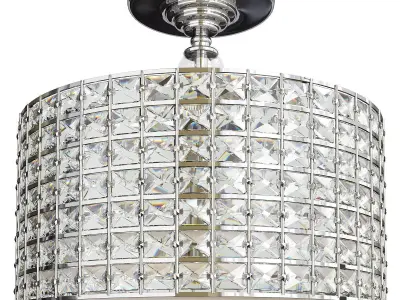  Anchiaios 3 Light Semi Flush Mount Chrome Low-poly 3D model
