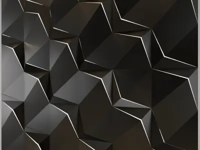 3d panel 03 Low-poly 3D model