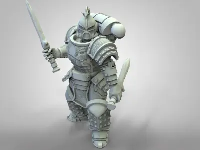 Son of the Snake with duble Sword 3D print model