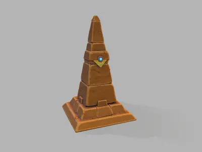 Pillar Egypt Stylized Low-poly 3D model