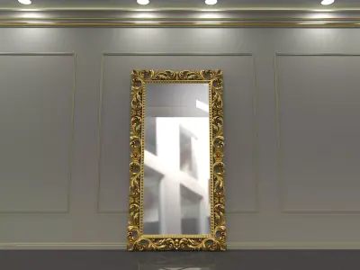 carved mirror 3D model