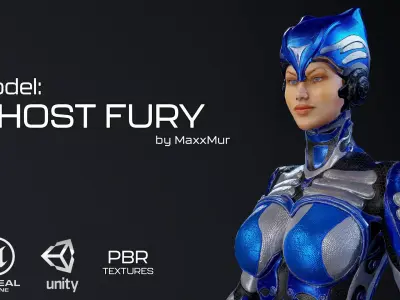 Low-poly model of the character Ghost Fury Low-poly 3D model