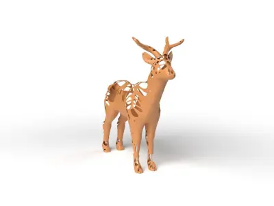 Deer Dust Voronoi Low-poly 3D model