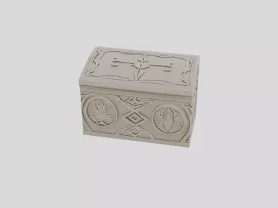 Fantasy Stone Dungeon Sarcophagus Lid for 3D print 3D model