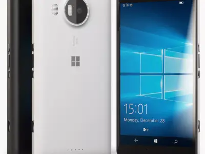 Microsoft Lumia 950 XL Dual Sim Low-poly 3D model